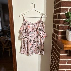 NWT Bottlette women’s pink floral tank size 3x